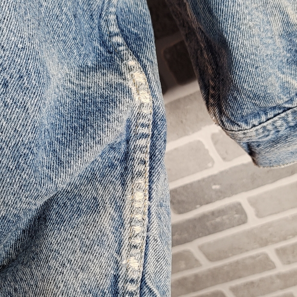 Storm Rider by Lee Vintage Denim Jean Jacket Blanket Lined Coat Men's Size L - Picture 5 of 16